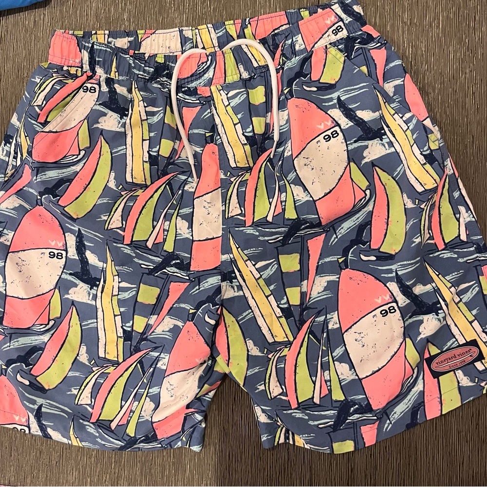 Vineyard Vines Blue and Pink Board Shorts Vibrant Swimwear
